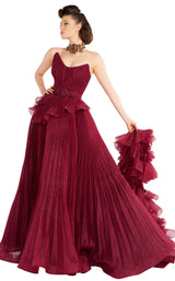 1 of 11 MNM Couture 2570 Dress Cherry