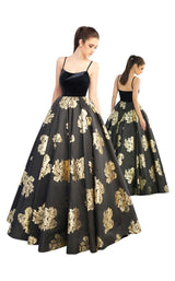 1 of 2 Mac Duggal 25955I Black/Gold
