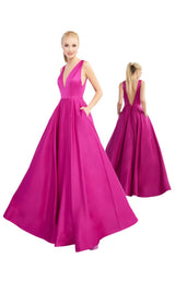 1 of 4 Mac Duggal 26031I Fuchsia
