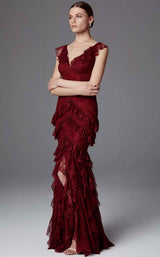 1 of 4 Tiara 260542 Dress Burgundy