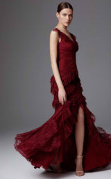 3 of 4 Tiara 260542 Dress Burgundy