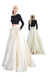 1 of 2 Mac Duggal 26069I Candlelight Noir