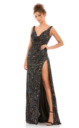 2 of 4 Mac Duggal 26240 Dress Black-Multi