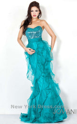 1 of 4 Jovani 531 Teal