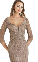 3 of 4 Feriani 26300 Dress Taupe