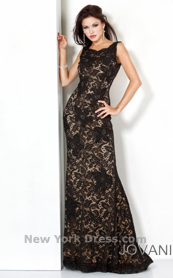 Jovani 71397 Black/Nude