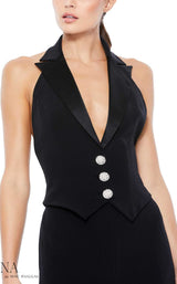 3 of 3 Mac Duggal 2643i Jumpsuit Jet-Black