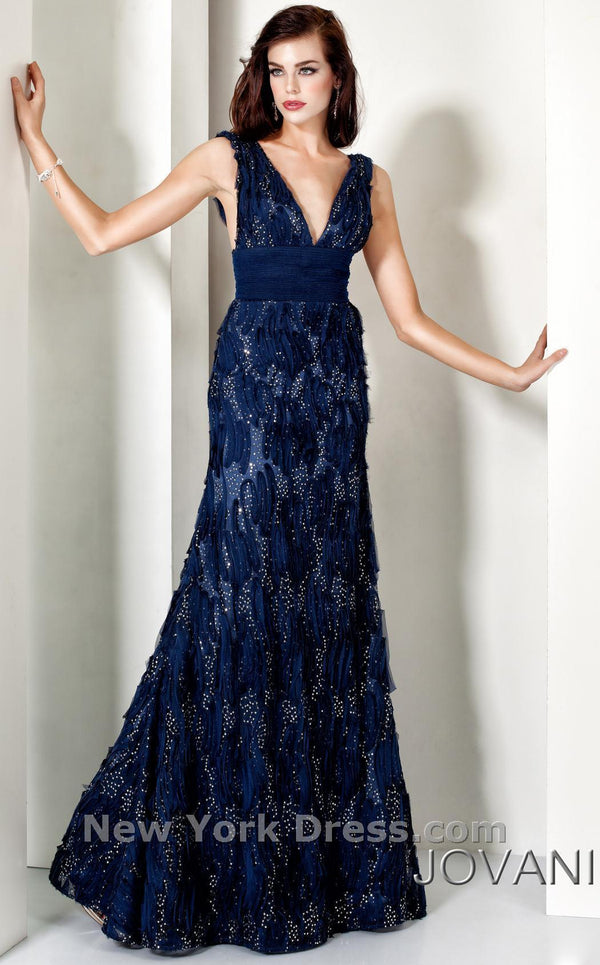 Jovani 4840 Navy/Silver