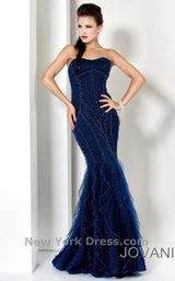 1 of 4 Jovani 4849 Navy