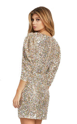 4 of 4 Mac Duggal 26449i Dress Nude-Multi