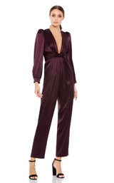 3 of 5 Mac Duggal 2647 Jumpsuit Plum