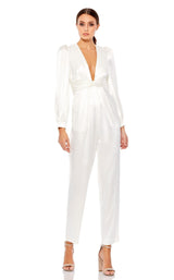 2 of 5 Mac Duggal 2647 Jumpsuit White