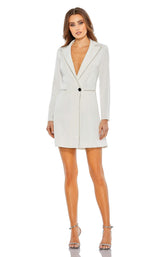 2 of 6 Mac Duggal 26528 Dress White