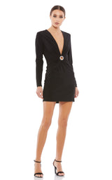 2 of 4 Mac Duggal 26556 Dress Black