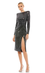 1 of 3 Mac Duggal 26721 Dress Black-Silver