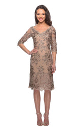 1 of 4 La Femme 26871 Gold/Nude