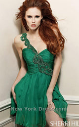 2 of 2 Sherri Hill 1531 Emerald