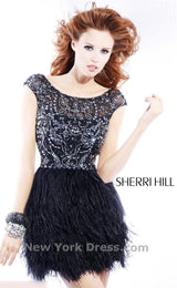 1 of 2 Sherri Hill 2947 Black/Gun Metal