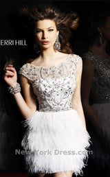 2 of 2 Sherri Hill 2947 White/Silver