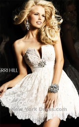 1 of 2 Sherri Hill 2954 Ivory/Nude