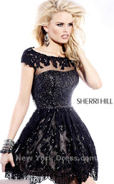 1 of 3 Sherri Hill 2957 Black/Nude