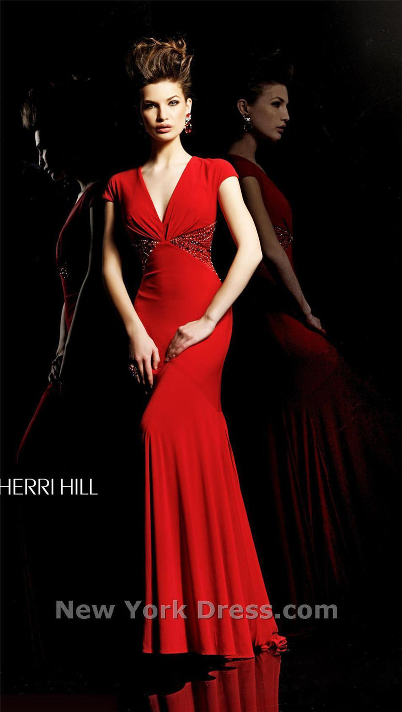 Sherri Hill 2961 Red/Nude