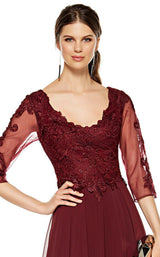 5 of 8 Alyce 27385 Dress Black-Cherry
