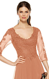 7 of 8 Alyce 27385 Dress Champagne