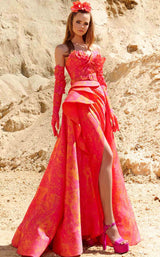 1 of 4 MNM Couture 2747 Fuchsia-Orange