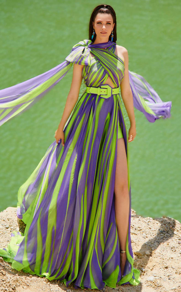 MNM Couture 2749 Pistachio-Purple