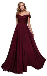 1 of 2 Alyce 27510 Dress Black-Cherry