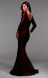 2 of 2 Alyce 27512 Dress Black-Cherry