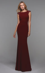2 of 4 Alyce 27539 Dress Burgundy