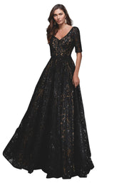 1 of 2 Alyce 27548 Dress Black-Sand