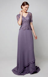 2 of 3 Alyce 27556 Dress Hydrangea-(Blue)