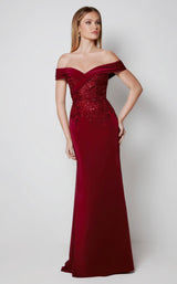 2 of 3 Alyce 27571 Dress Burgundy