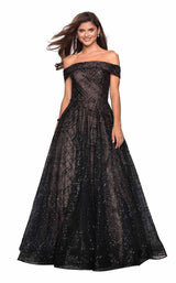 1 of 8 La Femme 27577 Black-Nude