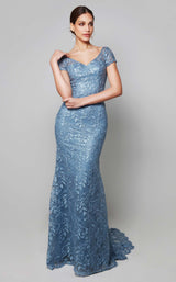 2 of 3 Alyce 27602 Dress French-Blue