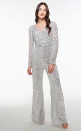 2 of 3 Alyce 27606 Jumpsuit Silver