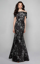 3 of 7 Alyce 27622 Dress Black-Silver