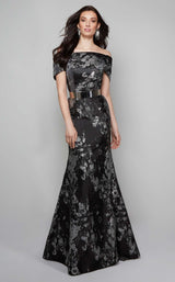 1 of 7 Alyce 27622 Dress Black-Silver