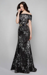 5 of 7 Alyce 27622 Dress Black-Silver