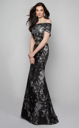 6 of 7 Alyce 27622 Dress Black-Silver