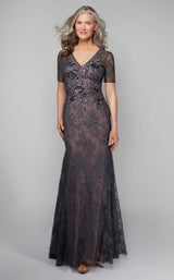 1 of 3 Alyce 27625 Dress Charcoal-Rosewater
