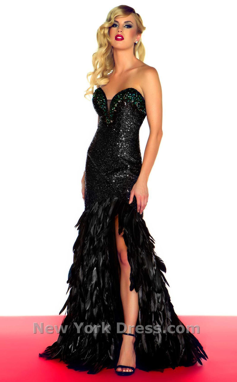 Mac Duggal 61122R Black/Peacock