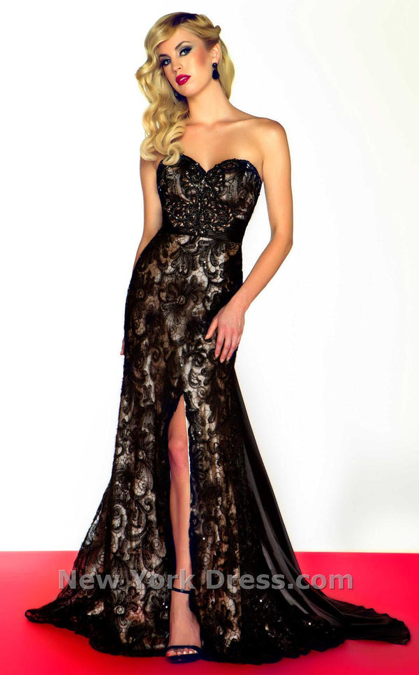 Mac Duggal 78582R Black/Nude