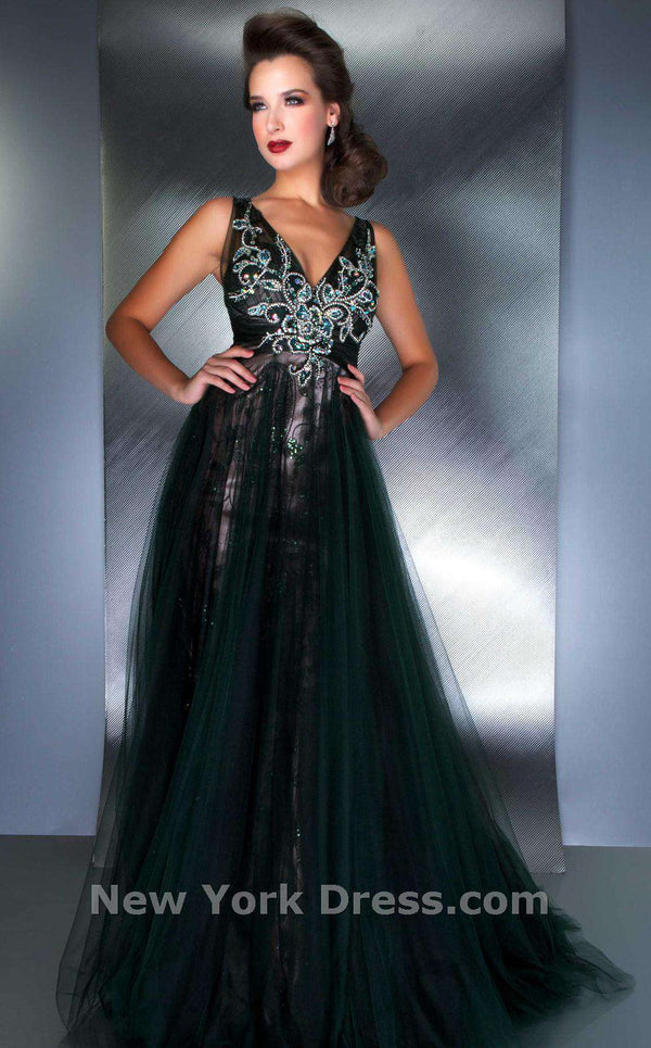 Mac Duggal 78718D Bottle Green