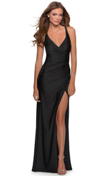 1 of 10 La Femme 28289 Dress Black