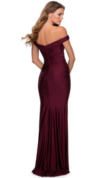 5 of 12 La Femme 28450 Dress Dark-Berry