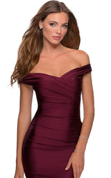 7 of 12 La Femme 28450 Dress Dark-Berry